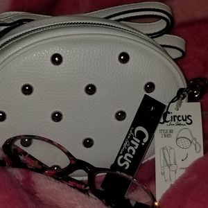 Circus White Nice size crossbody bag/ waist pack